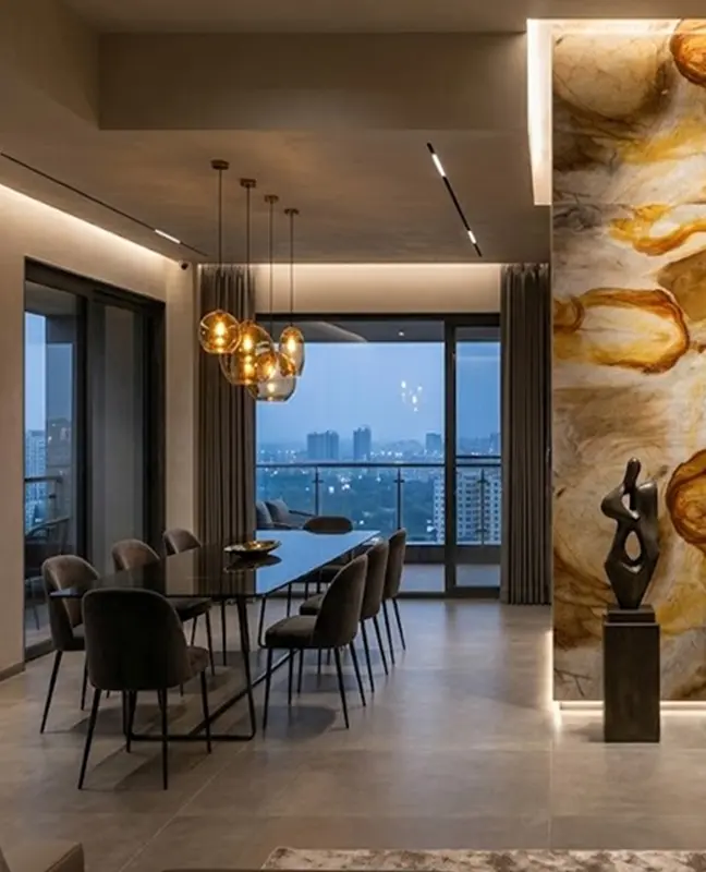 Genuine Marbles premium imported marble showroom in Mumbai featuring Italian marble and
luxury stone slabs