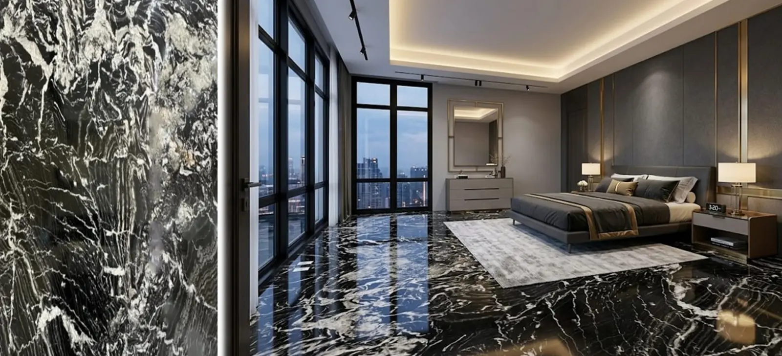 Genuine Marbles premium imported marble showroom in Mumbai featuring Italian marble and
luxury stone slabs
